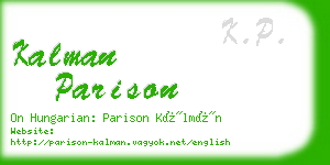 kalman parison business card